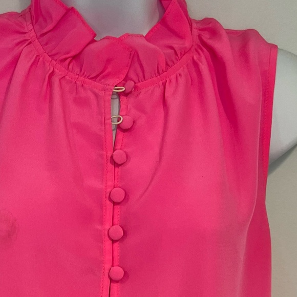 Lilly Pulitzer ⭐️SAMPLE⭐️ruffles Silk luxurious Top🔥RARE🔥 - Picture 8 of 14